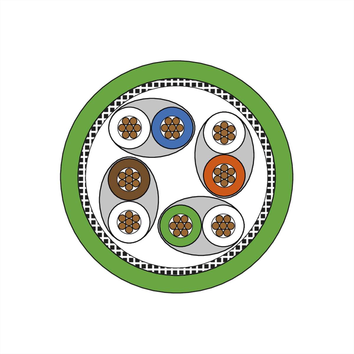 Metz Connect 142M2X20100 M12 Network cable, patch cable CAT 6A S/FTP 10.00 m Green PUR coating, Acid-resistant, Ozone-re-3