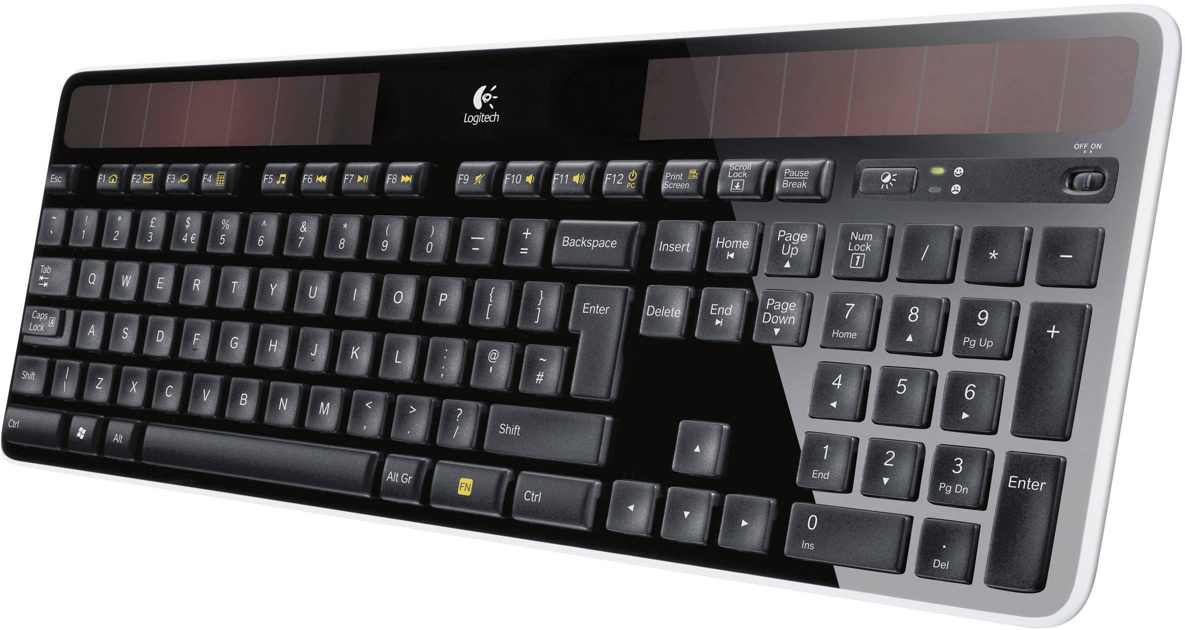 Logitech K750 Wireless Solar Keyboard Radio Keyboard Windows® Black Solar | Conrad.com