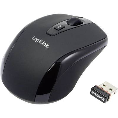 LogiLink Mini  Mouse Radio   Optical Black 3 Buttons 1600 dpi 