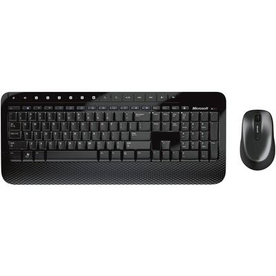 Microsoft Wireless Desktop 2000 Radio Keyboard and mouse set  German, QWERTZ Black
