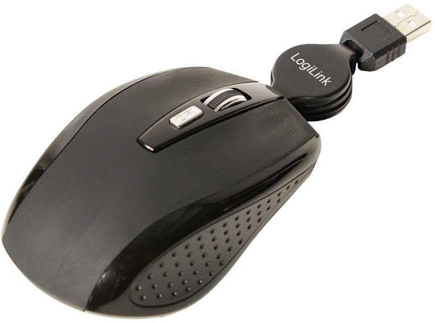 LogLink laser mouse with retractable cord from