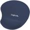 Black mouse mat from LogiLink with ergonomic wrist rest.