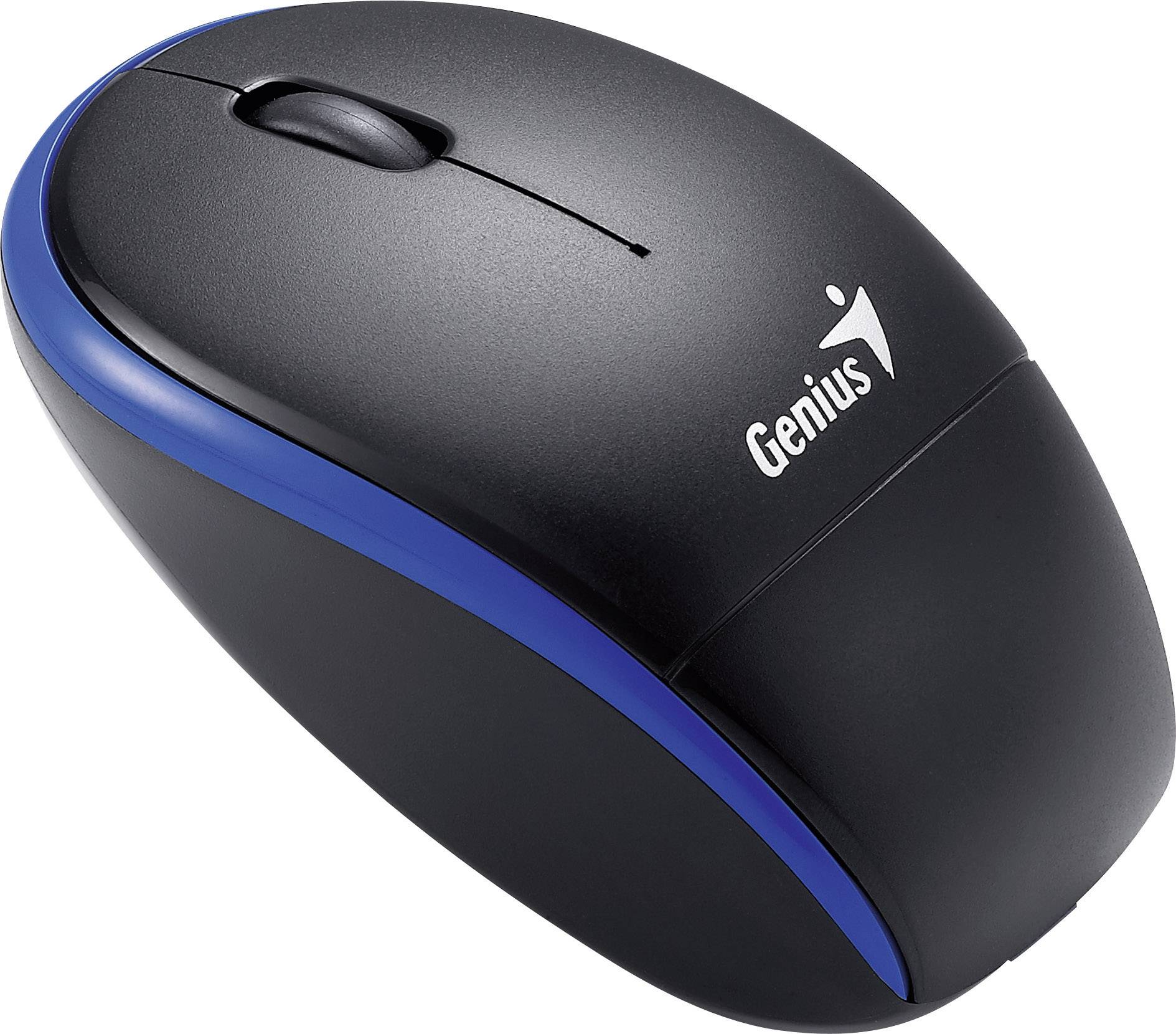 Мышь беспроводная genius traveler 9000 b-b 1200dpi, Mini-ресивер, 3 кнопки, Black-Blue, hanger (4710268236832)