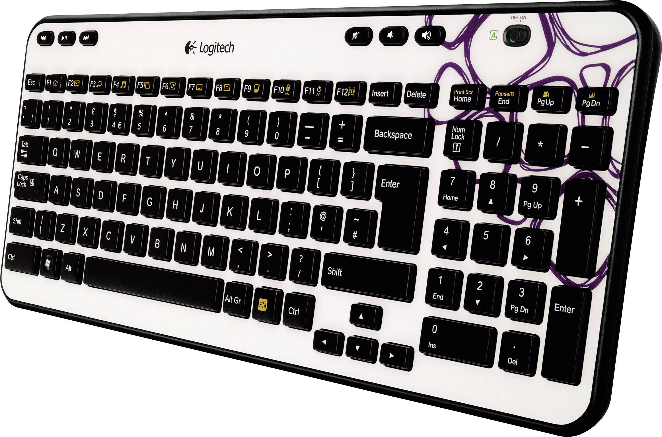 Mac and Linux Grey with Ambidextrous Design Logitech K360 Wireless Keyboard Black UK layout & M185 Wireless Mouse USB for PC Windows