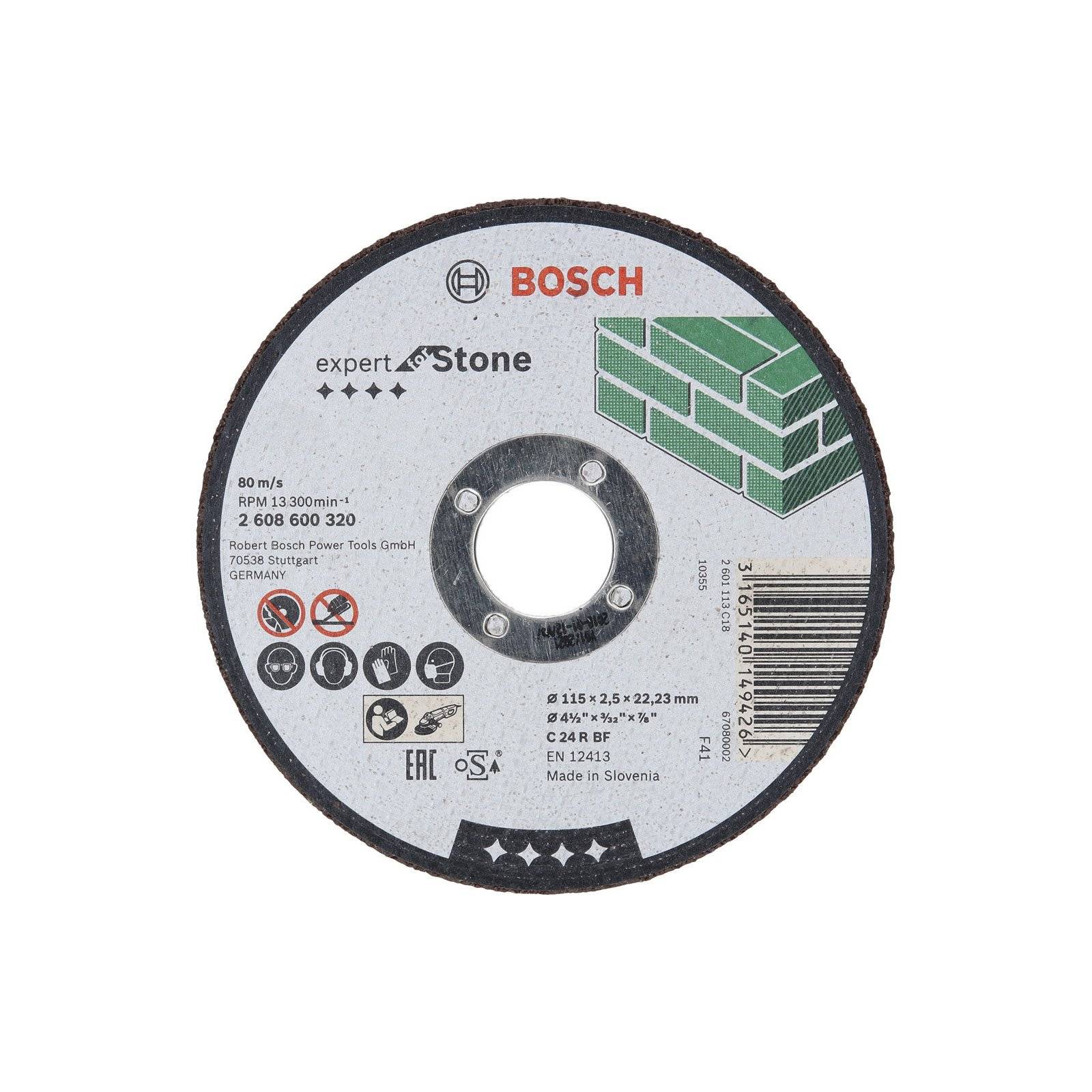 Bosch Accessories 2608600320 2608600320 Cutting disc (straight) 115 mm 1 pc(s) Granite-1