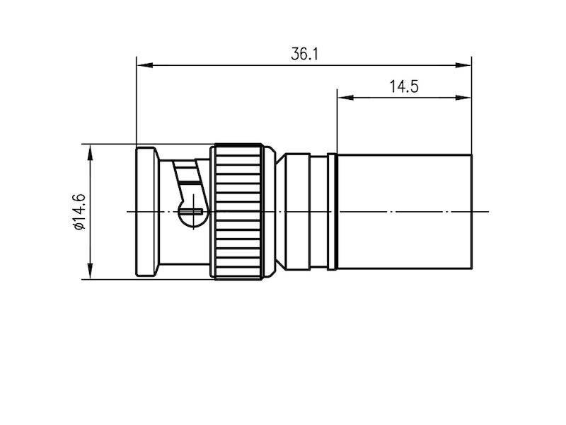 Telegärtner 100023466 100023466 BNC connector Plug, straight 75 Ω 1 pc(s)-4