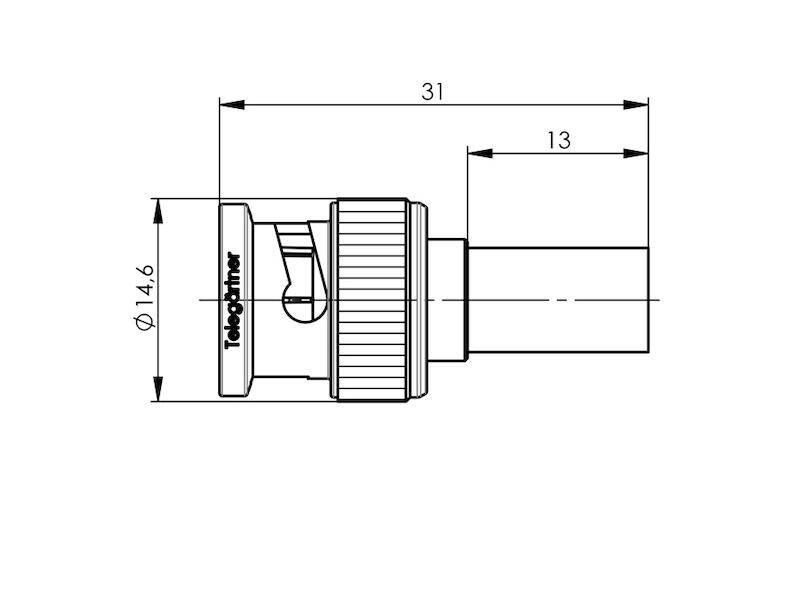 Telegärtner J01002A0091 100023493 BNC connector Plug, straight 75 Ω 1 pc(s)-1
