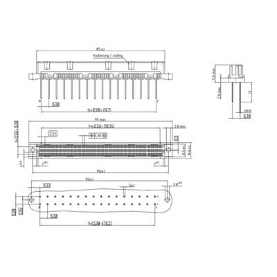 ept 104-40016 Edge connector (sockets) Total number of pins 32 No. of rows 3 1 pc(s)-2