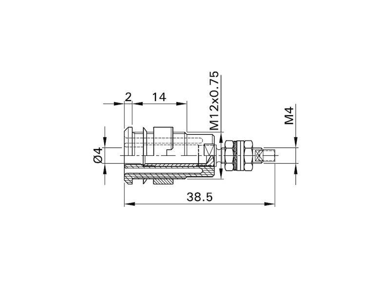 Stäubli SLB4-G Safety jack socket Socket, built-in Pin diameter: 4 mm Red 1 pc(s) Piece-2