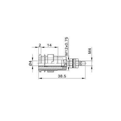 Stäubli SLB4-G Safety jack socket Socket, built-in Pin diameter: 4 mm Red 1 pc(s) Piece-2