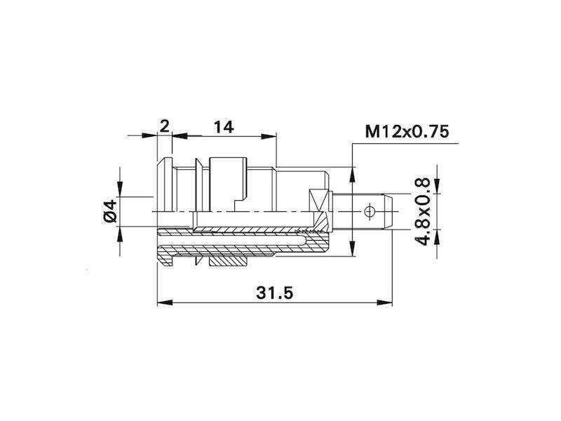 Stäubli SLB4-F Safety jack socket Socket, built-in Red 1 pc(s)-4