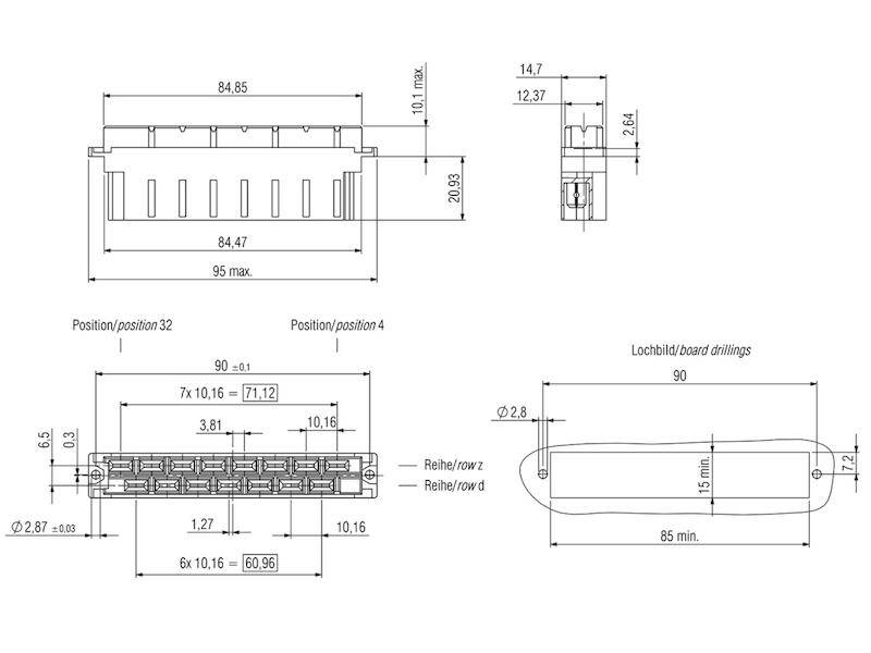 ept 114-40060 Edge connector (sockets) Total number of pins 15 No. of rows 2 1 pc(s)-2