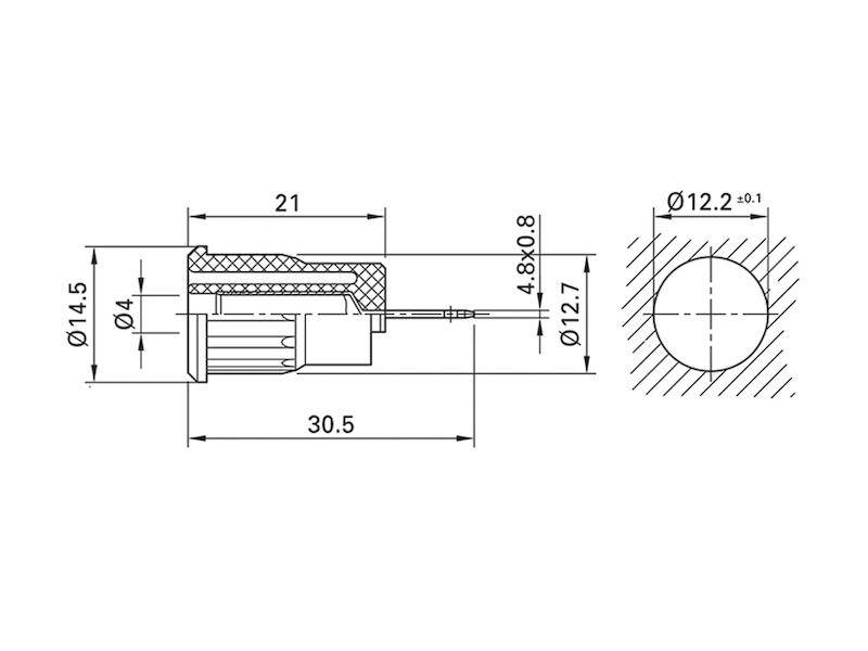 Stäubli SEB4-F/A Safety jack socket Socket, built-in Blue 1 pc(s)-4