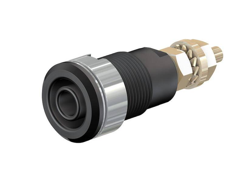 Stäubli SLB4-G Safety jack socket Socket, built-in Black 1 pc(s)-0