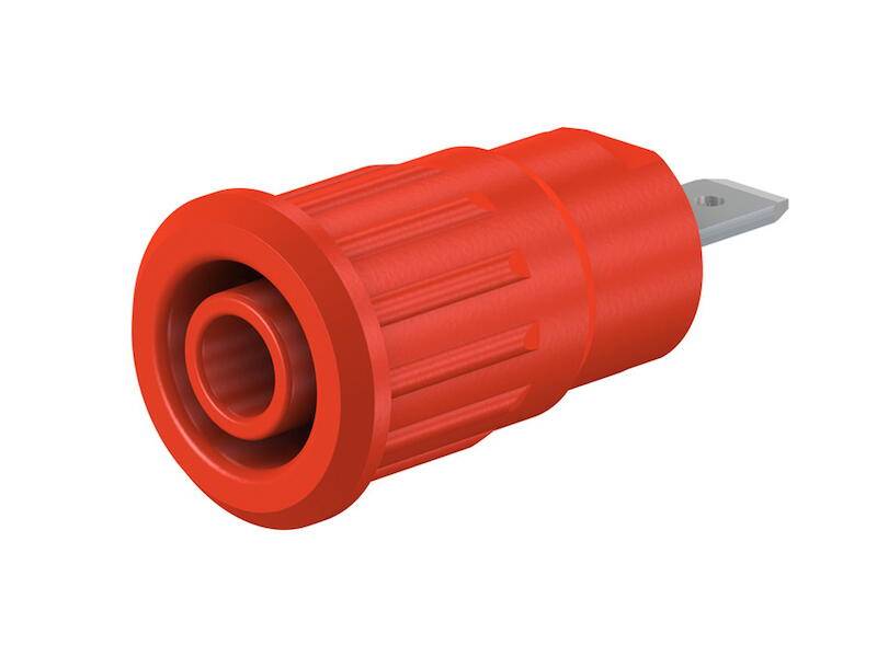 Stäubli SEB4-F/N Safety jack socket Socket, built-in Pin diameter: 4 mm Red 1 pc(s) Piece-0