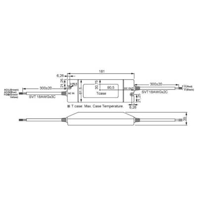 MEAN WELL PLN-45-24 LED driver, LED transformer Constant voltage, Constant current 45 W 1.9 A 18 - 24 V DC PFC circuit, -2