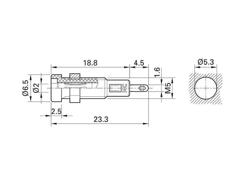 Jack socket Socket, vertical vertical Pin diameter: 2 mm Black Stäubli LB2-IF 1 pc(s)-1