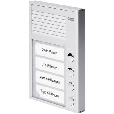 Image of Auerswald TFS-Dialog 204 Door intercom Corded Complete kit 4 flat building Silver