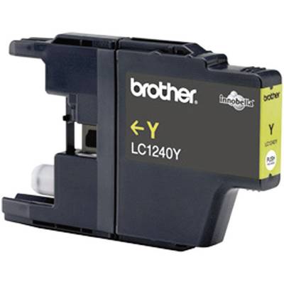 Brother printer cartridge, model LC1240Y, yellow, with 'innobella' inscription. Suitable for specific Brother printer models.