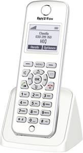 AVM FRITZ!Fon M2 Cordless VoIP Baby monitor, Hands-free Backlit White, Silver