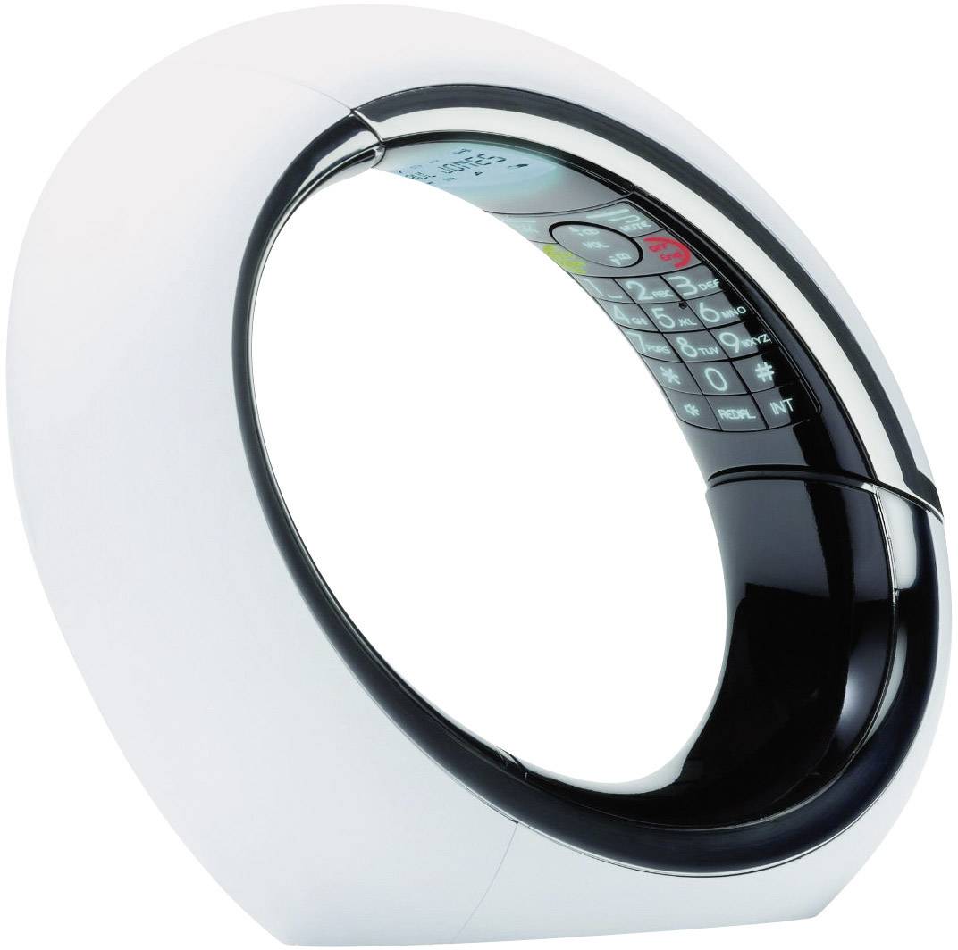 Cordless analogue AEG Designer phone, Handsfree White, Black from