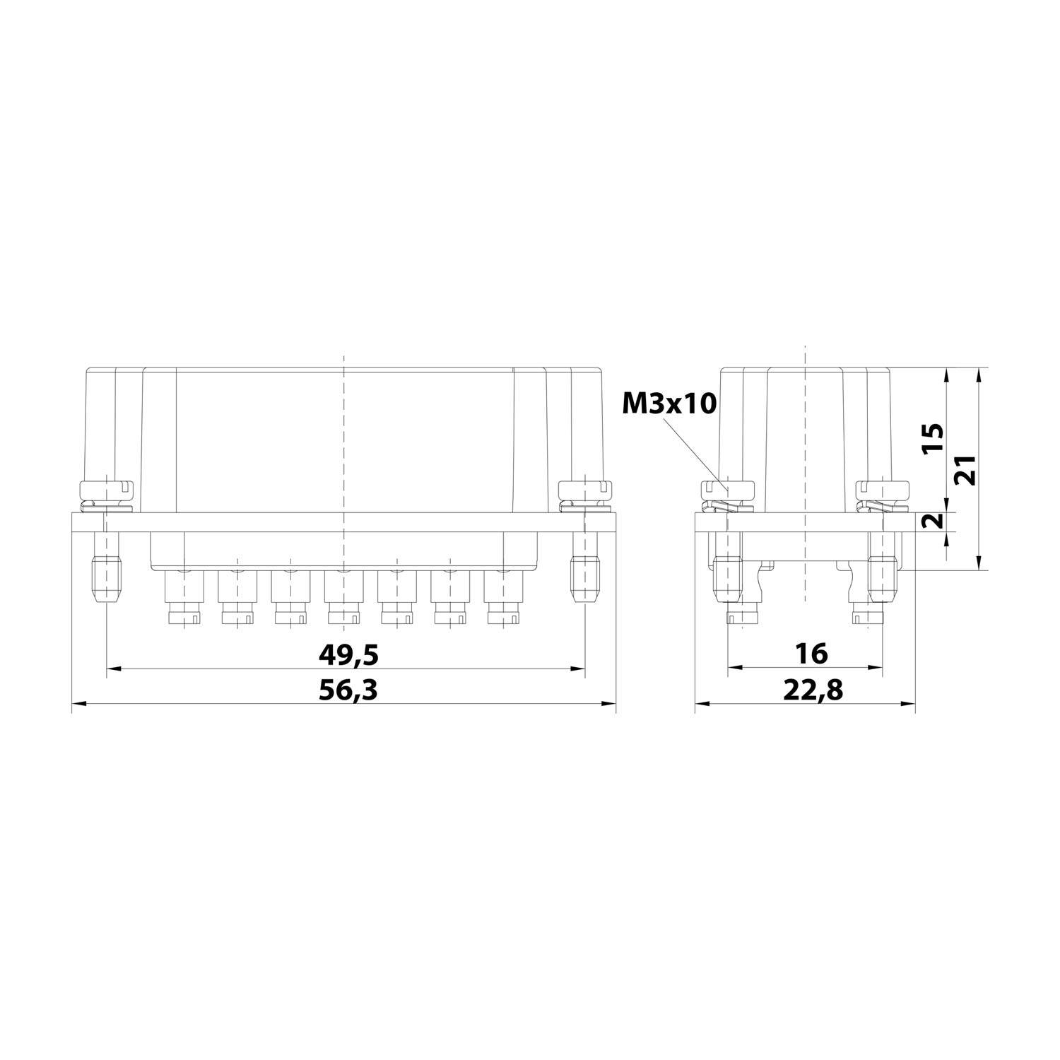 HARTING 09700142614 Connector Han® Staf 14 Screws 1 pc(s)-2