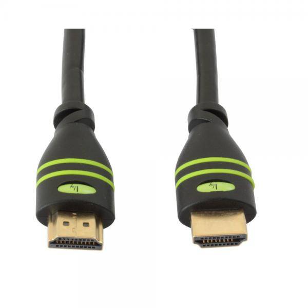 TECHly HDMI Cable RJ45 connector 0.50 m Black ICOC-HDMI-4-005 PVC coating, triple shielding, Braided shield, Metal foil -2