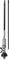 'Antenna mast with spring and black housing for radio applications, suitable for vehicle mounting.'