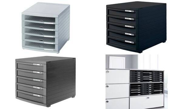 HAN CONTUR 1503-19 Desk drawer box Light grey A4, B4, C4 No. of drawers: 3-2