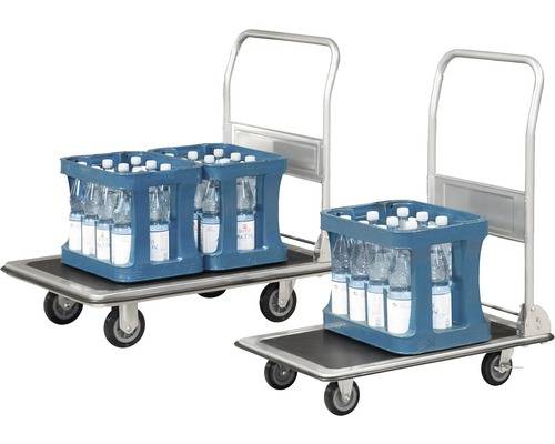 pro-bau-tec® 14020 Flatbed trolley folding, Brake Steel plate Load capacity (max.): 150 kg-2