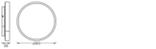 LEDVANCE 4058075573574 Smart + Wifi Orbis Backlight LED ceiling light LED (monochrome) Built-in LED 28 W Black-1