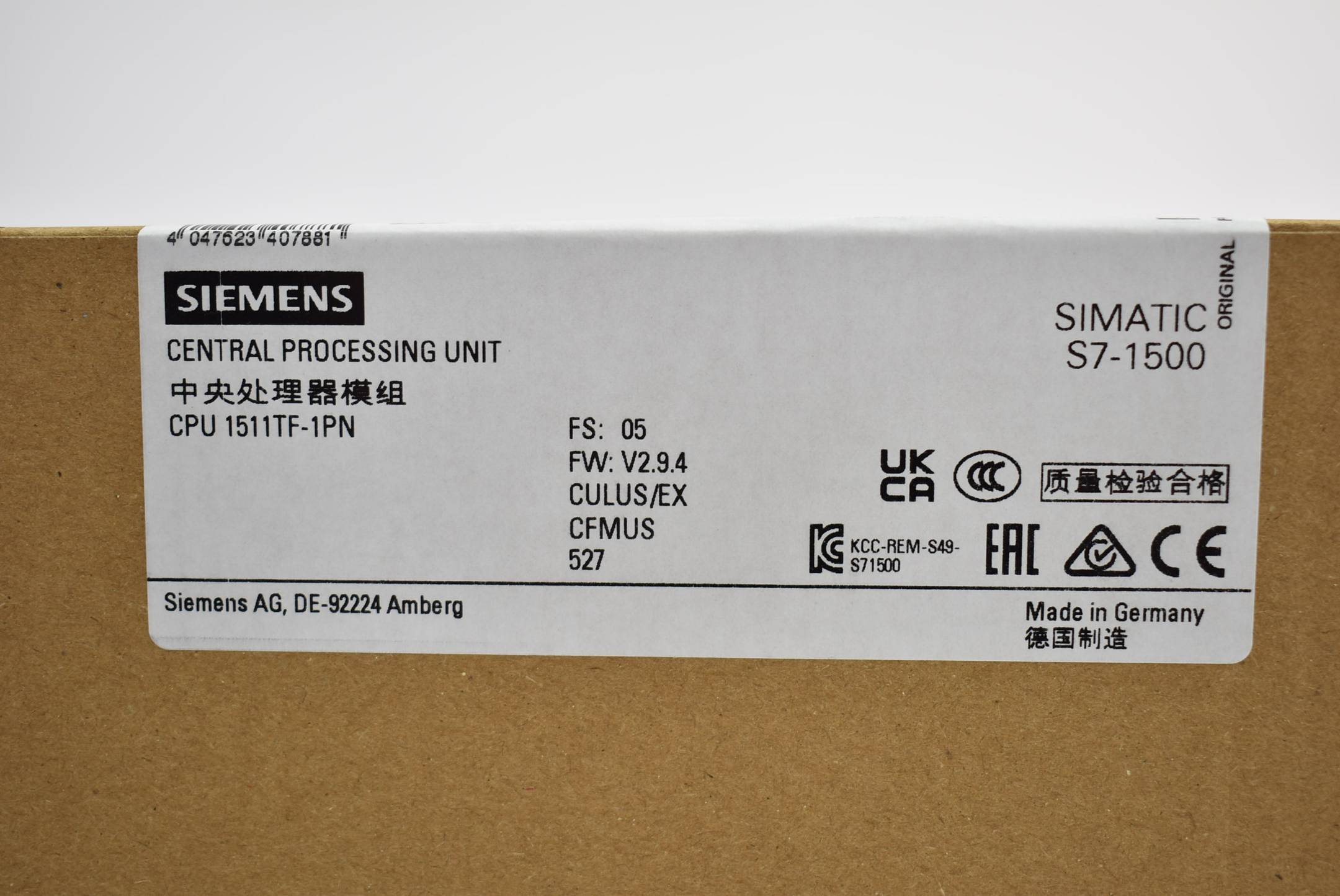 Siemens 6ES7511-1UK01-0AB0 6ES75111UK010AB0 PLC CPU