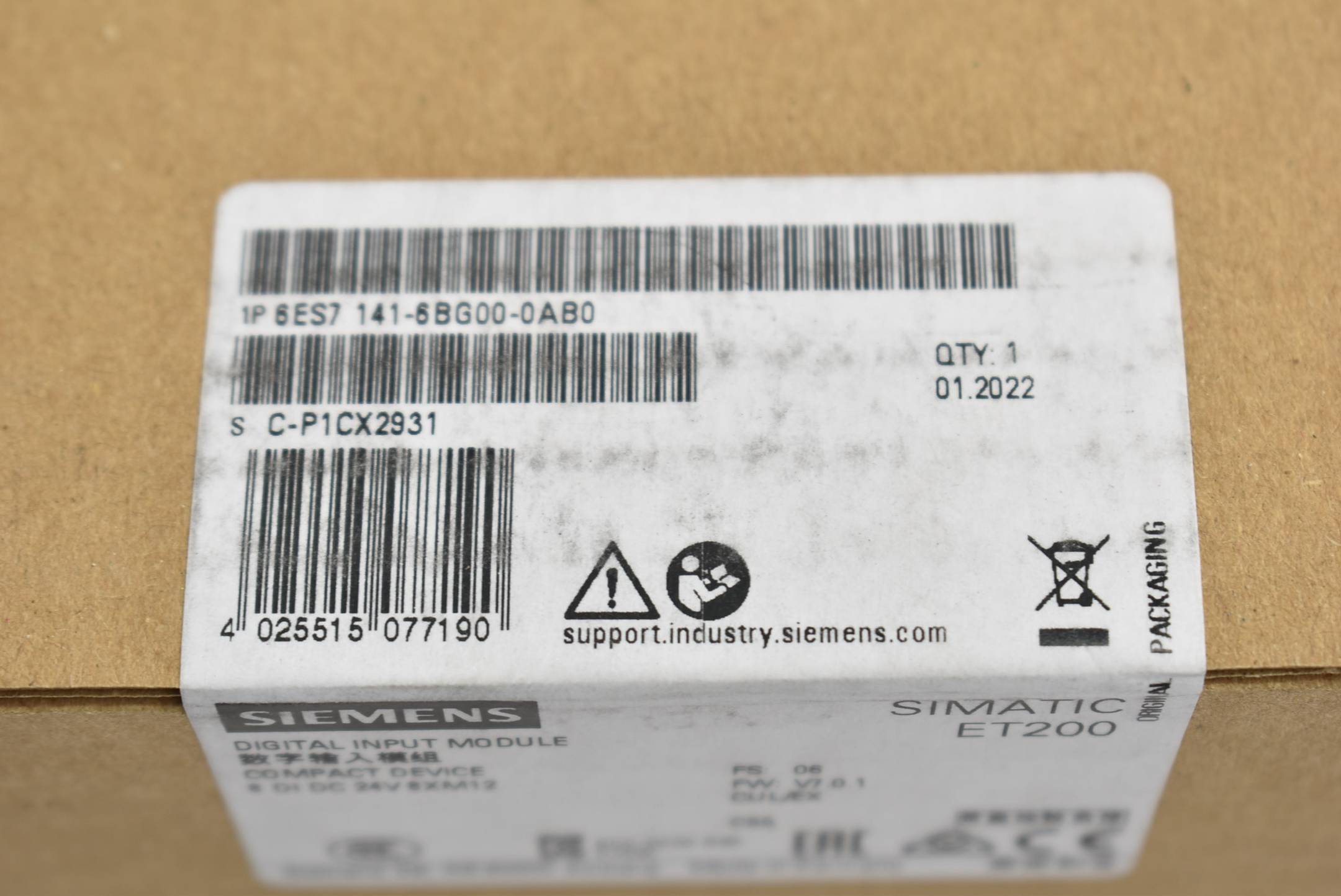 Siemens 6ES7141-6BG00-0AB0 6ES71416BG000AB0 PLC add-on module 30 V, 24 V DC, 28.8 V DC-2