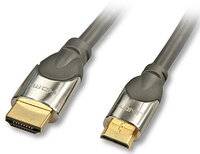 LINDY HDMI Cable HDMI-A plug, HDMI-Mini-C plug 0.50 m Black 41435 HDMI cable-3
