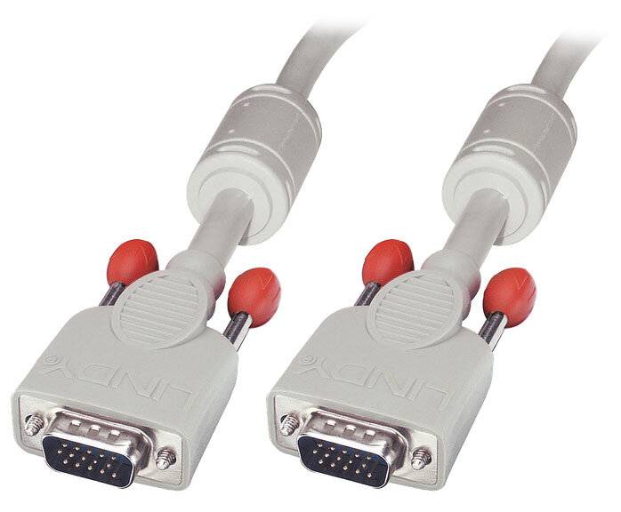 LINDY VGA Cable VGA 15-pin plug, VGA 15-pin plug 7.50 m Grey 36345 VGA cable-4