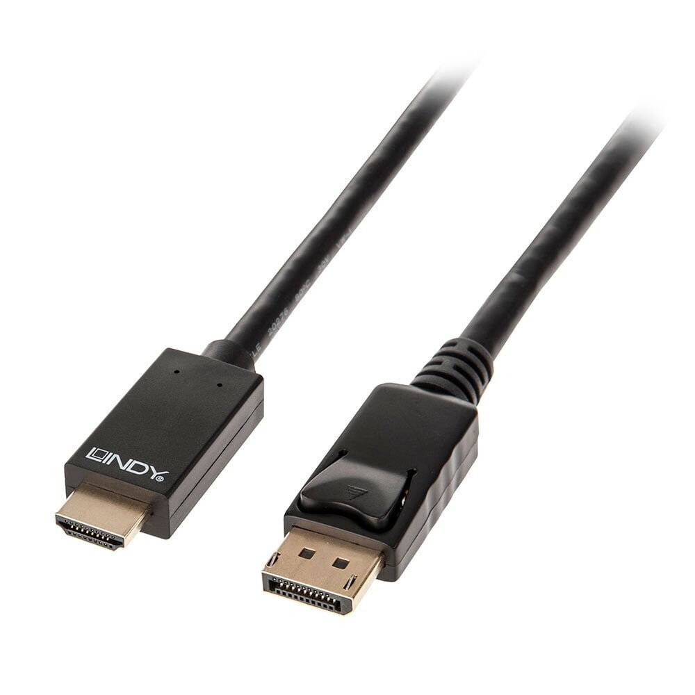 LINDY DisplayPort / HDMI Adapter cable DisplayPort plug, HDMI-A plug 5.00 m Black 41704 DisplayPort cable-5