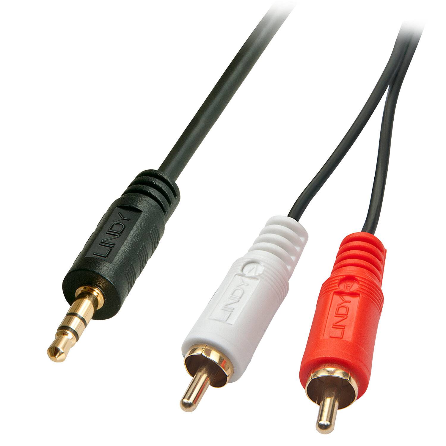 LINDY 35687 RCA / Jack Audio/phono Cable [2x RCA plug (phono) - 1x Jack plug 3.5 mm] 20.00 m Black-7