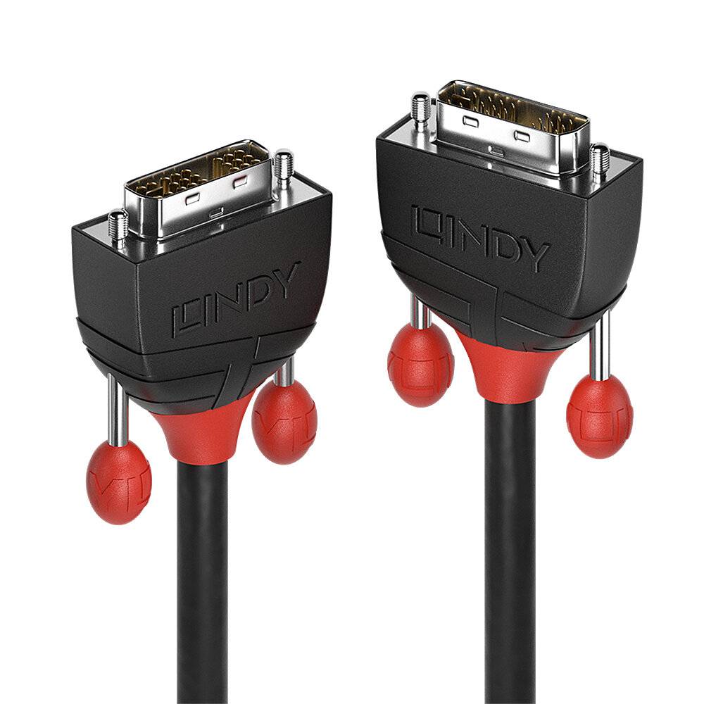 LINDY DVI Cable DVI-I 24+5-pin plug, DVI-I 24+5-pin plug 5.00 m Black 36263 DVI cable-2