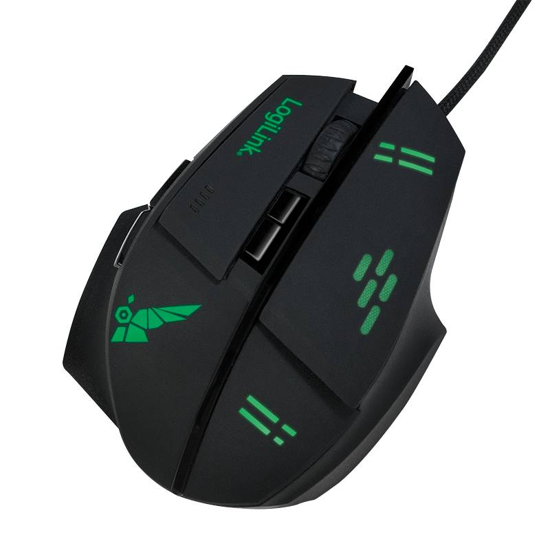 LogiLink ID0157 Gaming mouse USB Optical Black 7 Buttons 3200 dpi Backlit-7