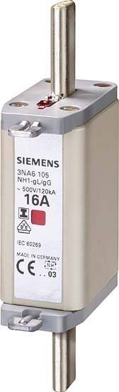 Siemens 3NA6114 Fuse holder inset with blown fuse indicator Suitable for Fuse size 000 - 4 Fuse size = 1 35 A 500 V 3 pc-0