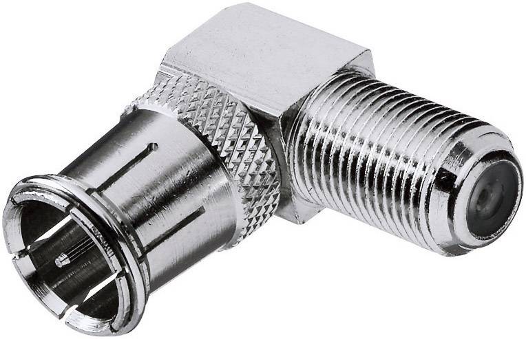 Renkforce RF-4196997 F connector (angled) Connections: Quick-release F connector, F socket 1 pc(s)