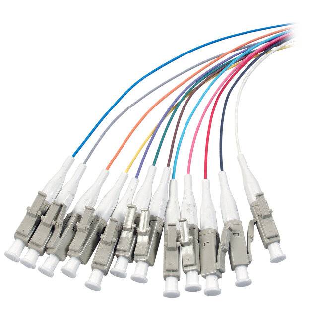 EFB Elektronik O3482.2 Fibreglass FO Cable 2.00 m Multi-coloured [1x LC plug - 1x Open cable ends] 50/125 µ Multimode OM-4