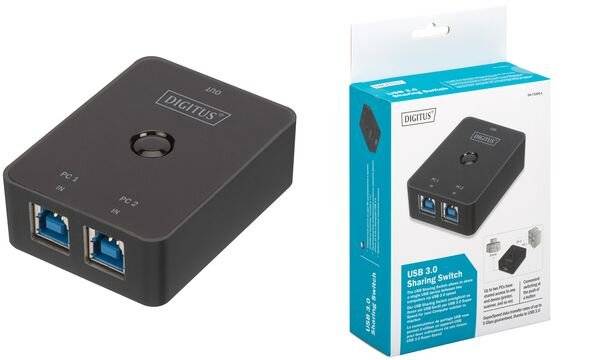 Digitus DA-73300-1 2 ports USB 3.2 1st Gen (USB 3.0) changeover switch Black-5