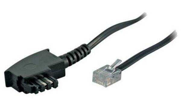Shiverpeaks Phone Cable [1x TAE-F plug - 1x RJ11 6p4c plug] 10 m Black-3