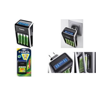 Varta LCD Plug Charger for cylindrical cells NiMH AAA , AA , 9V PP3-4