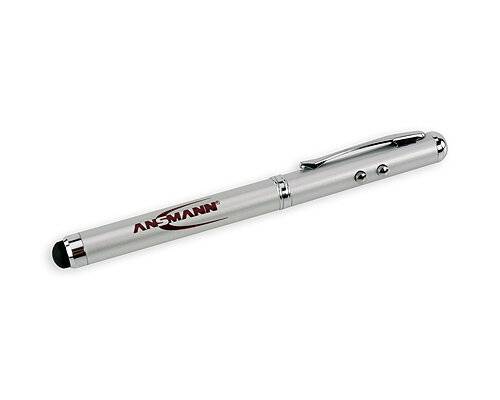 Ansmann 1600-0028 Stylus-Touch 4in1 Penlight battery-powered LED (monochrome), Laser 120 mm Aluminium-5