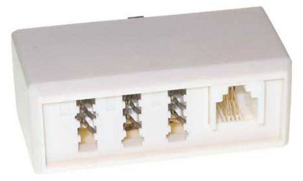 Shiverpeaks Phone Adapter [1x TAE-F plug - 2x TAE-NFF socket] White-2