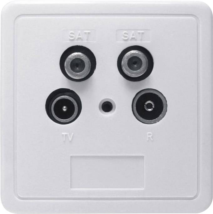 Renkforce Antenna socket TV, FM, SAT Flush mount, Surface-mount Terminated
