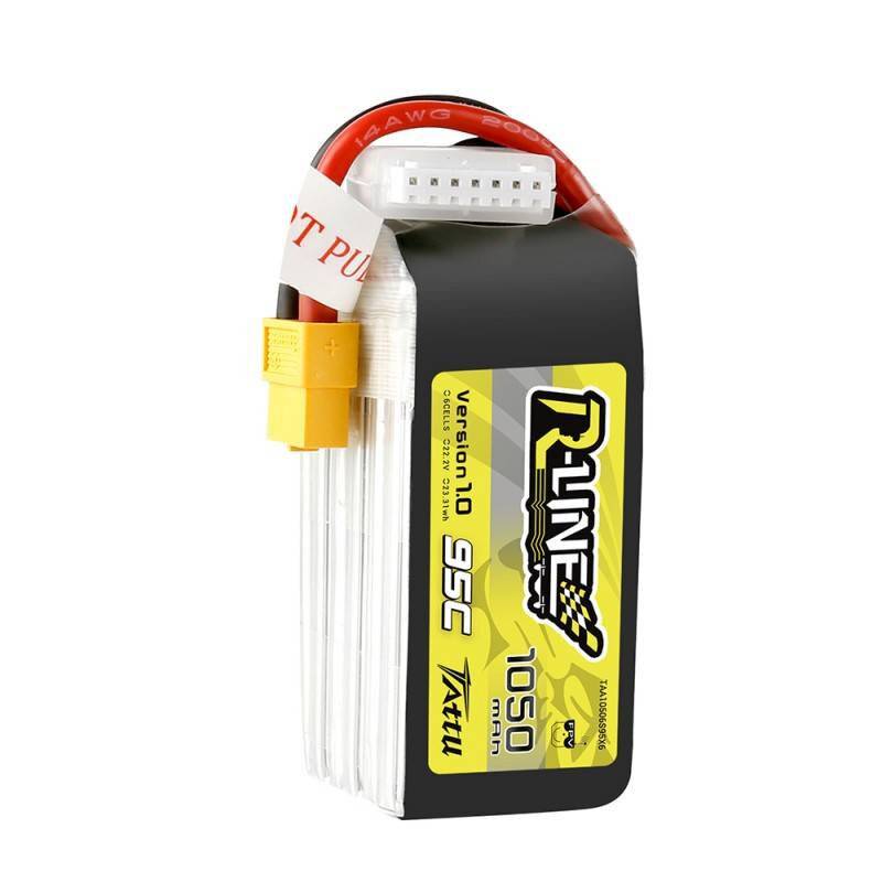 Tattu Scale model battery pack (LiPo) 22.2 V 1050 mAh No. of cells: 6 95 C Softcase XT60-3