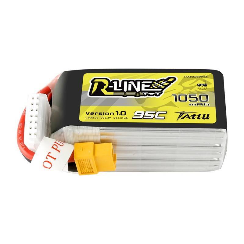Tattu Scale model battery pack (LiPo) 22.2 V 1050 mAh No. of cells: 6 95 C Softcase XT60-4